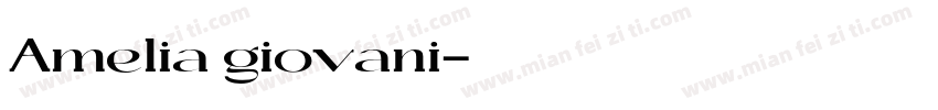 Amelia giovani字体转换